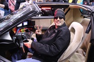 Danny Koker from Count's Kustoms sitting in KITT