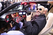 Kevin Mack from Count's Kustoms sitting in KITT
